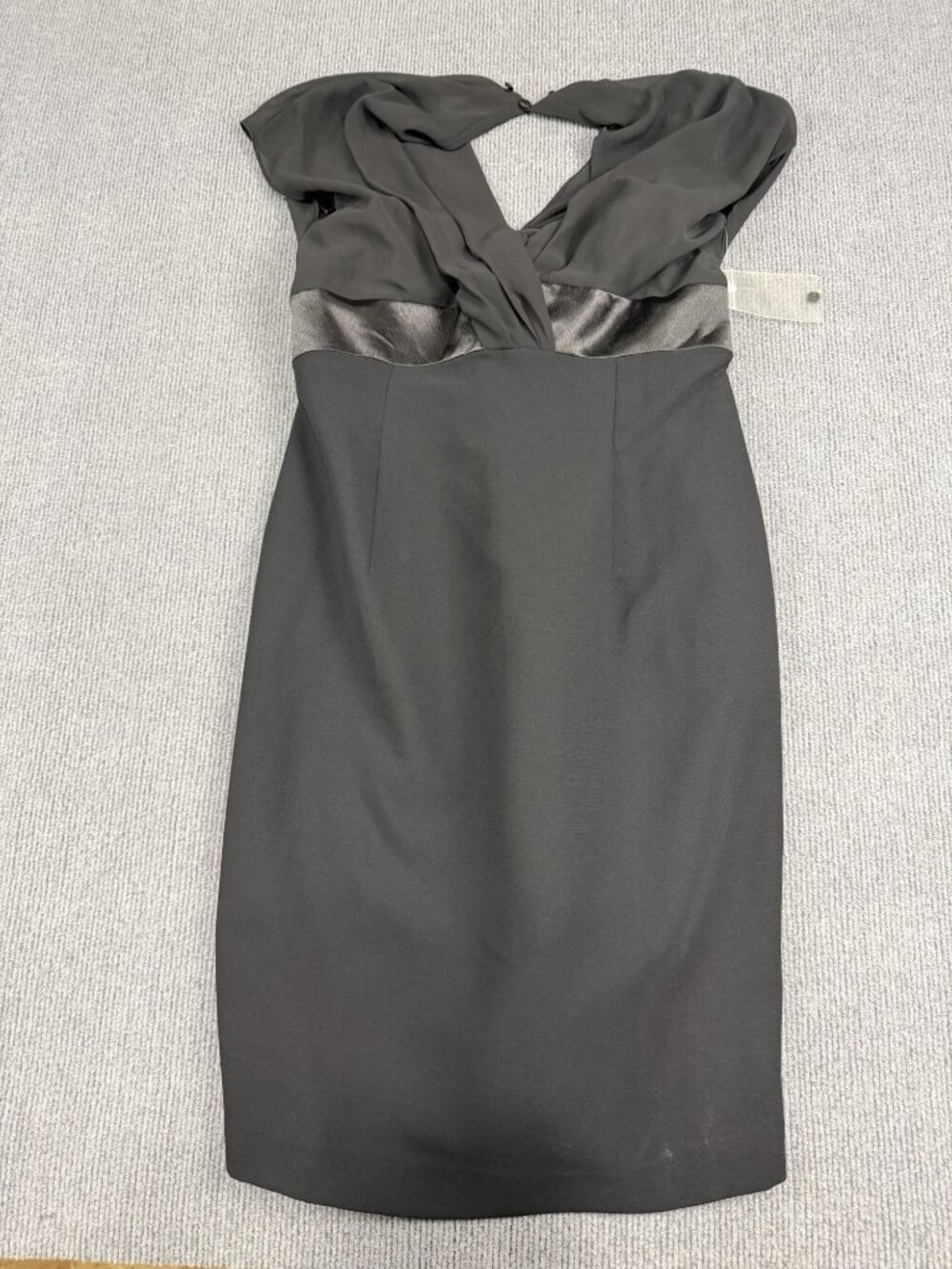 Danny & Nicole Womens Black Sleeveless Sheath Dress Satin Waistband 10